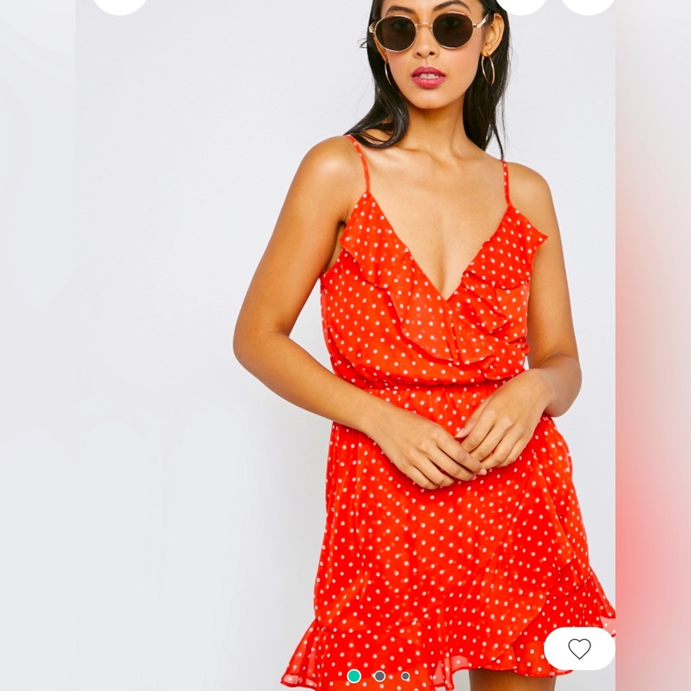 NWT Red and White Polka Dot Dress Size S